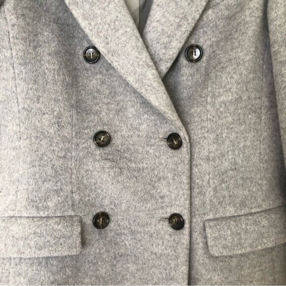 Talbots Wool Cashmere Longline Double Breasted Coat - Picture 4 of 16